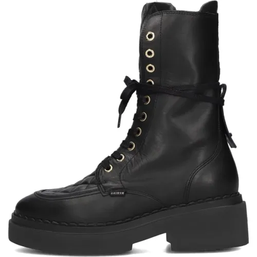 Schwarze Leder Damenstiefel Finn Aubine , Damen, Größe: 36 EU - Nubikk - Modalova