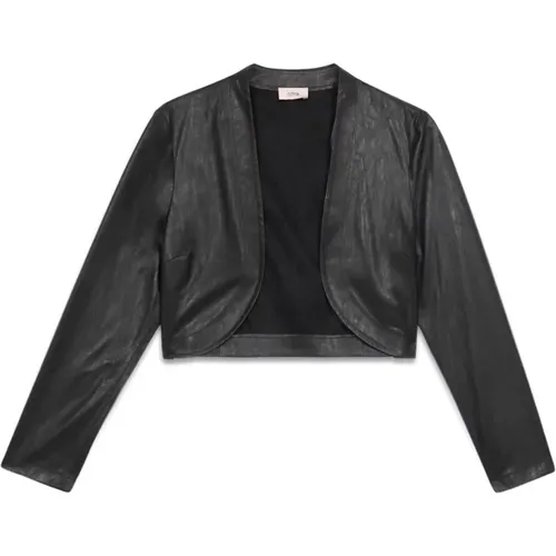 Kurze Bolero-Jacke , Damen, Größe: XL - Oltre - Modalova