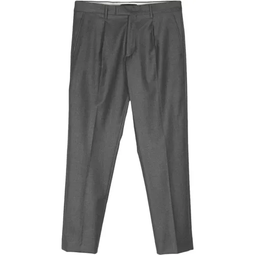 Graue Wollformale Hose , Herren, Größe: W34 - Low Brand - Modalova