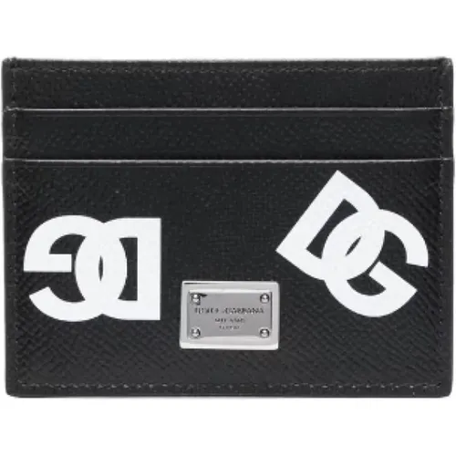Logo Print Leather Cardholder , unisex, Sizes: ONE SIZE - Dolce & Gabbana - Modalova
