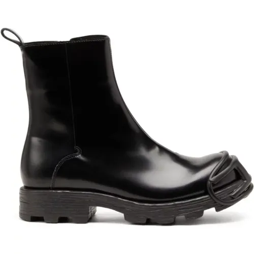 Stylish Leather Boots , male, Sizes: 10 UK, 7 UK - Diesel - Modalova