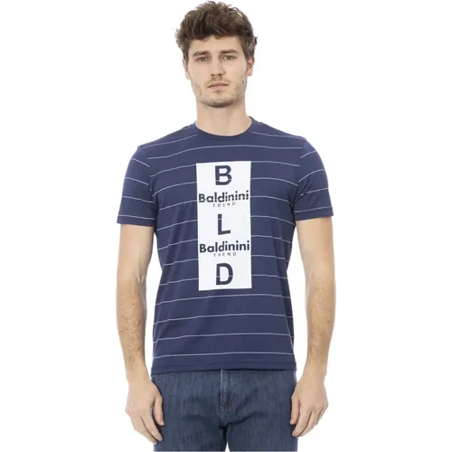 Trend T-shirt mit Logo-Muster , Herren, Größe: S - Baldinini - Modalova