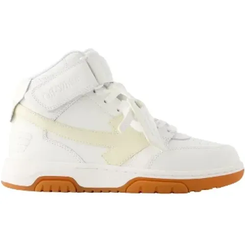 Off , Leather sneakers , female, Sizes: 2 UK - Off White - Modalova