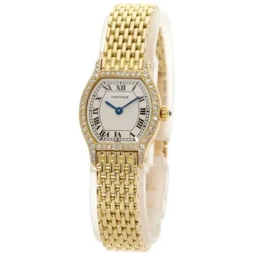 Pre-owned Yellow Gold watches , female, Sizes: ONE SIZE - Cartier Vintage - Modalova