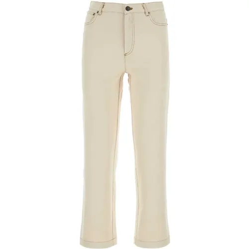Ivory Denim Jeans - Melange Stil , Damen, Größe: W26 - A.p.c. - Modalova