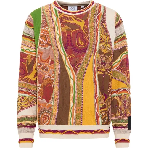 Colorful Knit Sweater Deluggi , male, Sizes: XL, L, XS, M, 2XL, 3XL, S - carlo colucci - Modalova