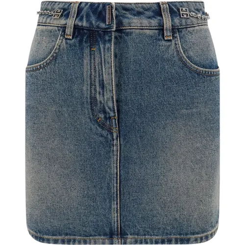 Cotton Skirt with Button Closure , female, Sizes: 2XS, S, XS - Givenchy - Modalova
