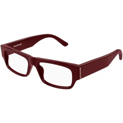 Burgunder Rahmen Stilvolle Brille , unisex, Größe: 53 MM - Balenciaga - Modalova