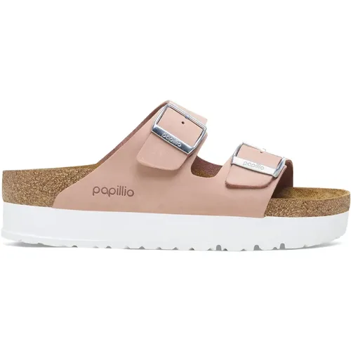 Weicher Rosa Plateau-Sandalen , Damen, Größe: 38 EU - Birkenstock - Modalova