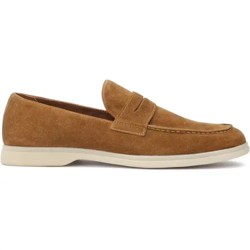 Slip-on Wildleder Halbschuhe in brauner Farbe - Kazar - Modalova