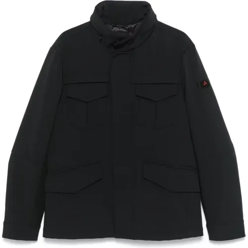 Schwarze Lagenjacke mit Versteckter Kapuze , Herren, Größe: 2XL - Peuterey - Modalova