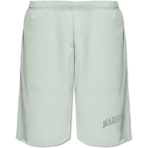 Baumwollshorts mit Vintage-Effekt - MM6 Maison Margiela - Modalova