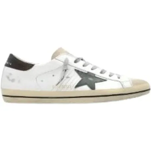 Suede Calf Sneakers Green Brown , male, Sizes: 7 UK - Golden Goose - Modalova