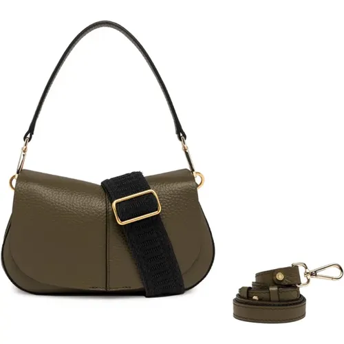 Runde Helena Leder Crossbody Tasche , Damen, Größe: ONE Size - Gianni Chiarini - Modalova