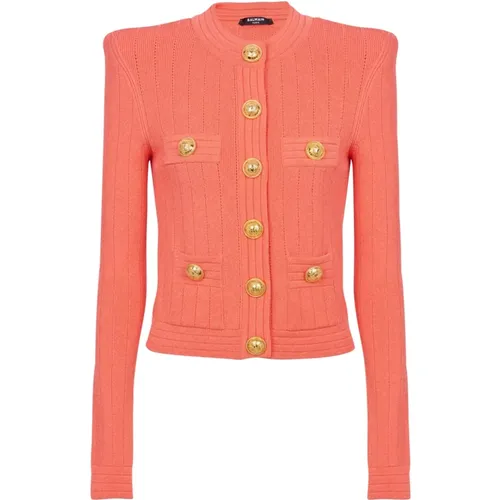 Geknöpfter Feinstrick-Cardigan - Balmain - Modalova