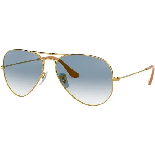 Classic Aviator Sunglasses Blue Lens , unisex, Sizes: 58 MM - Ray-Ban - Modalova