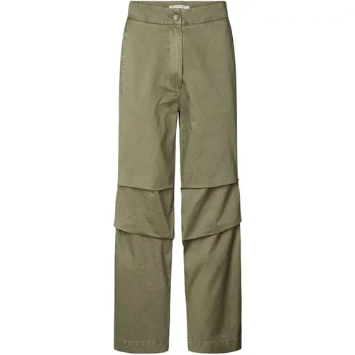 Pleated Alphas Pants Burnt Olive , female, Sizes: XL, XS, S - Rabens Saloner - Modalova