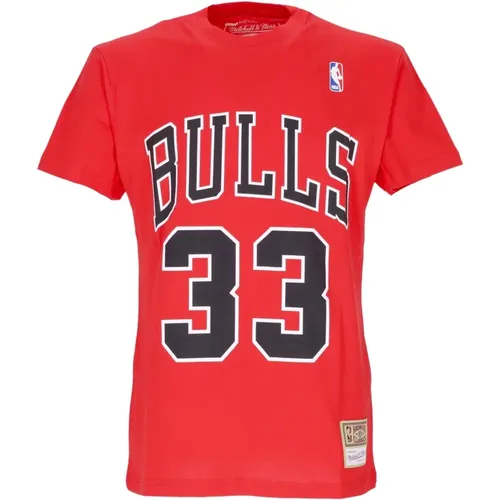 Chicago Bulls Tee Scottie Pippen No 33 , Herren, Größe: XL - Mitchell & Ness - Modalova