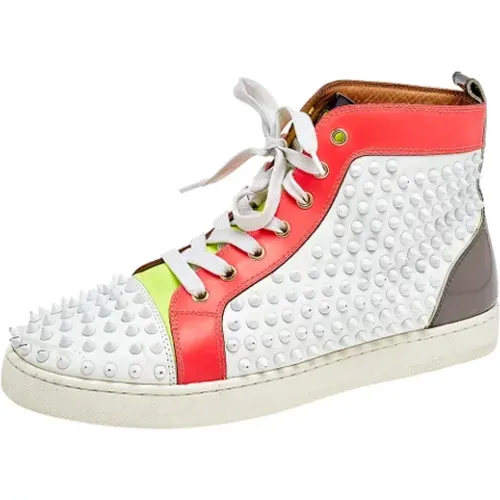 Pre-owned Leather sneakers , female, Sizes: 10 UK - Christian Louboutin Pre-owned - Modalova