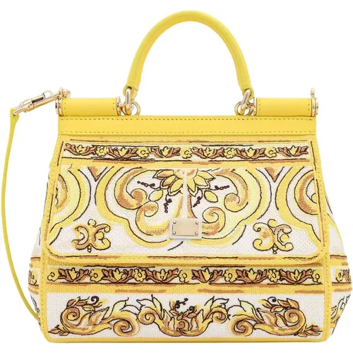 Handbag with Flap Closure , female, Sizes: ONE SIZE - Dolce & Gabbana - Modalova