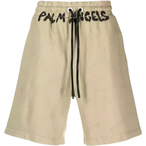 Cotton Shorts with Drawstring Waist , male, Sizes: L, M, XL - Palm Angels - Modalova