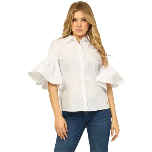 Cotton Short Sleeve Shirt , female, Sizes: 2XL, XL, L, XS - YES ZEE - Modalova