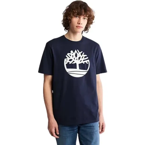 Bio-Baumwoll-Logo-T-Shirt,Bio-Baumwoll T-Shirt mit Baum-Logo - Timberland - Modalova