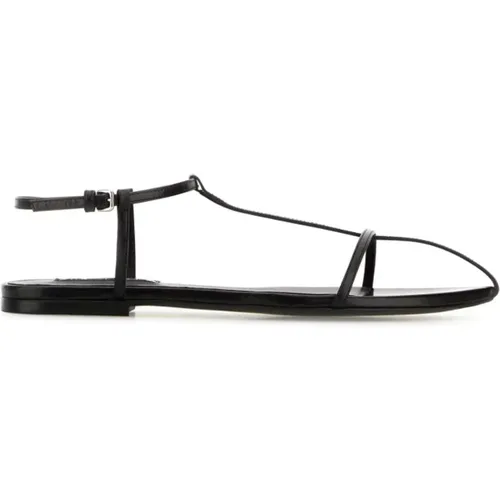 Stilvolle schwarze Ledersandalen , Damen, Größe: 41 EU - Jil Sander - Modalova