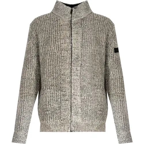 Klassischer Pullover mit Reißverschluss und Taschen , Herren, Größe: L - Guess - Modalova