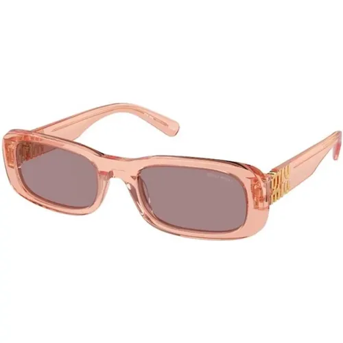 Rosa Braun Lila Sonnenbrille - Miu Miu - Modalova