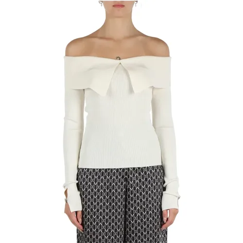 Off-Shoulder Viskose Top , Damen, Größe: L - Marciano - Modalova