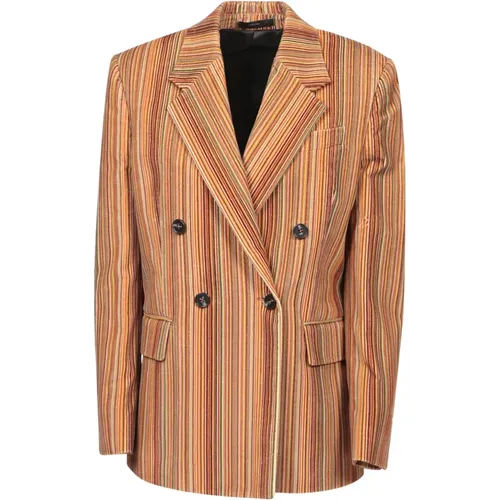 Gestreifte Doppelreiher-Jacke - PS By Paul Smith - Modalova