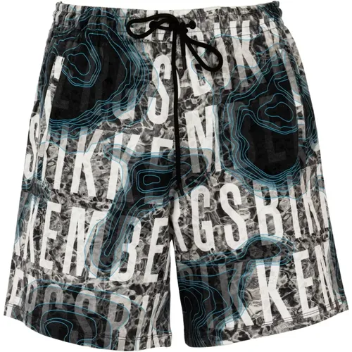 Men's Trendy Summer Boxer Shorts , male, Sizes: M - Bikkembergs - Modalova