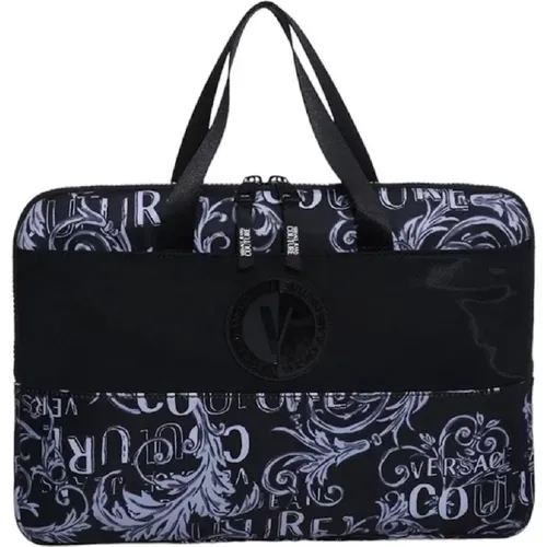 Logo Couture Nylon Handbag for Men , male, Sizes: ONE SIZE - Versace Jeans Couture - Modalova