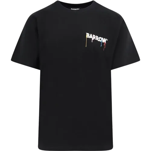 T-Shirt mit Logo-Print aus Baumwolle , Herren, Größe: XL - Barrow - Modalova