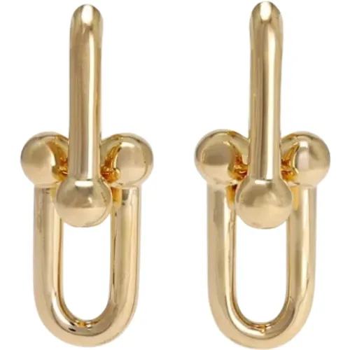 Pre-owned Gold earrings , female, Sizes: ONE SIZE - Tiffany & Co. Pre-owned - Modalova