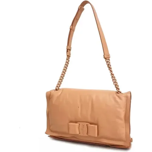 Pre-owned Leather shoulder-bags , female, Sizes: ONE SIZE - Salvatore Ferragamo Pre-owned - Modalova