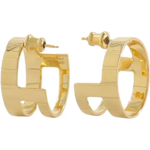 Slot Gold-Plated Earrings , female, Sizes: ONE SIZE - IVI - Modalova
