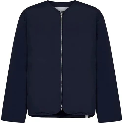 Collarless Jacket for Men , male, Sizes: M, L - Jil Sander - Modalova