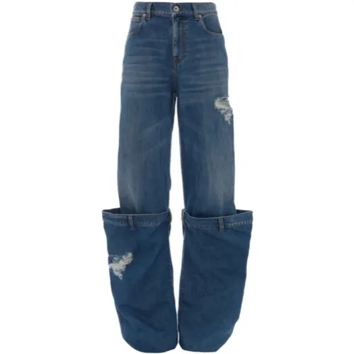 Hellblaue Bucket Jeans JW Anderson - JW Anderson - Modalova