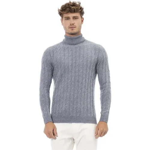 Dolcevita Long Sleeve Sweater , male, Sizes: L, M - Alpha Studio - Modalova