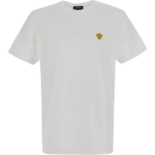 Goldenes Medusa besticktes T-Shirt , Herren, Größe: 2XL - Versace - Modalova