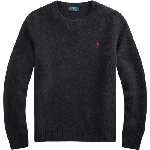 Schwarzer Regular Fit Pullover mit Logo , Herren, Größe: M - Ralph Lauren - Modalova