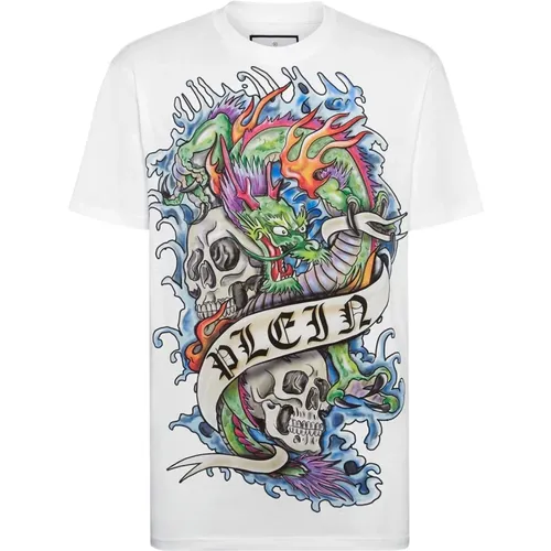 Stilvolles Grafik T-Shirt , Herren, Größe: 3XL - Philipp Plein - Modalova