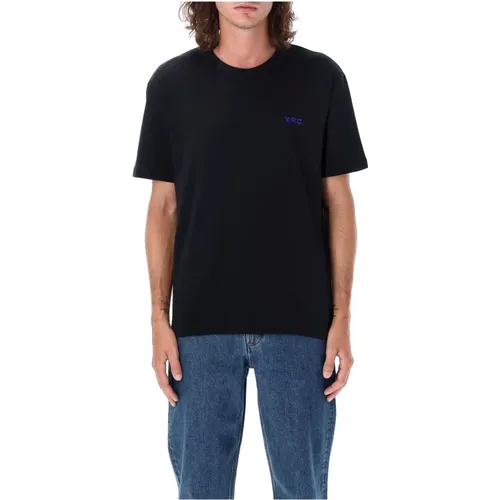 Boxy Petite VPC T-Shirt + Blue , male, Sizes: S - A.p.c. - Modalova