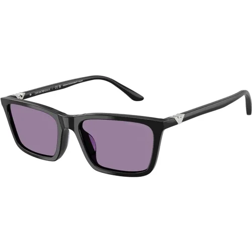 Stylish Sunglasses with Purple Lenses , unisex, Sizes: 55 MM - Emporio Armani - Modalova