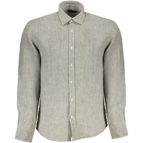 Linen Shirt Embroidered Italian Collar , male, Sizes: L, S, 2XL, XL, M - North Sails - Modalova