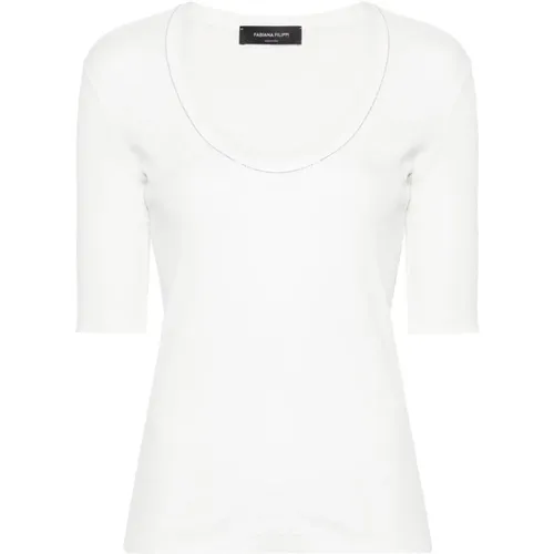 Women's Clothing T-Shirts & Polos 0142 Ss24 , female, Sizes: 3XS, 2XS, XL, L - Fabiana Filippi - Modalova