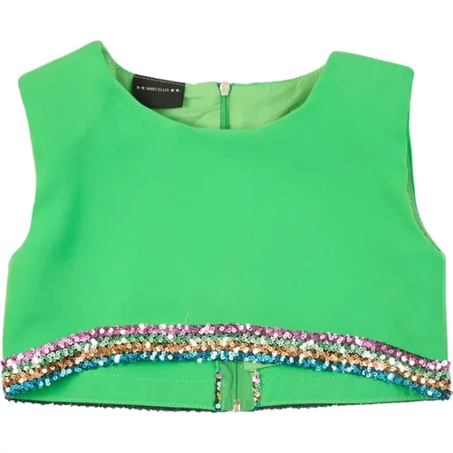 Pailletten Grünes Mädchen T-shirt - Marc Ellis - Modalova