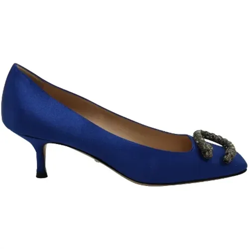 Gebrauchte Dionysus Blaue Satinpumps - Gucci Vintage - Modalova